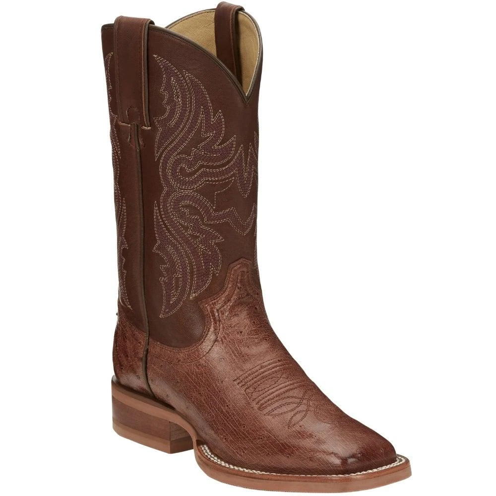 商品Justin Boots|Trinity Smooth Ostrich Square Toe Cowboy Boots,价格¥1053,第2张图片详细描述