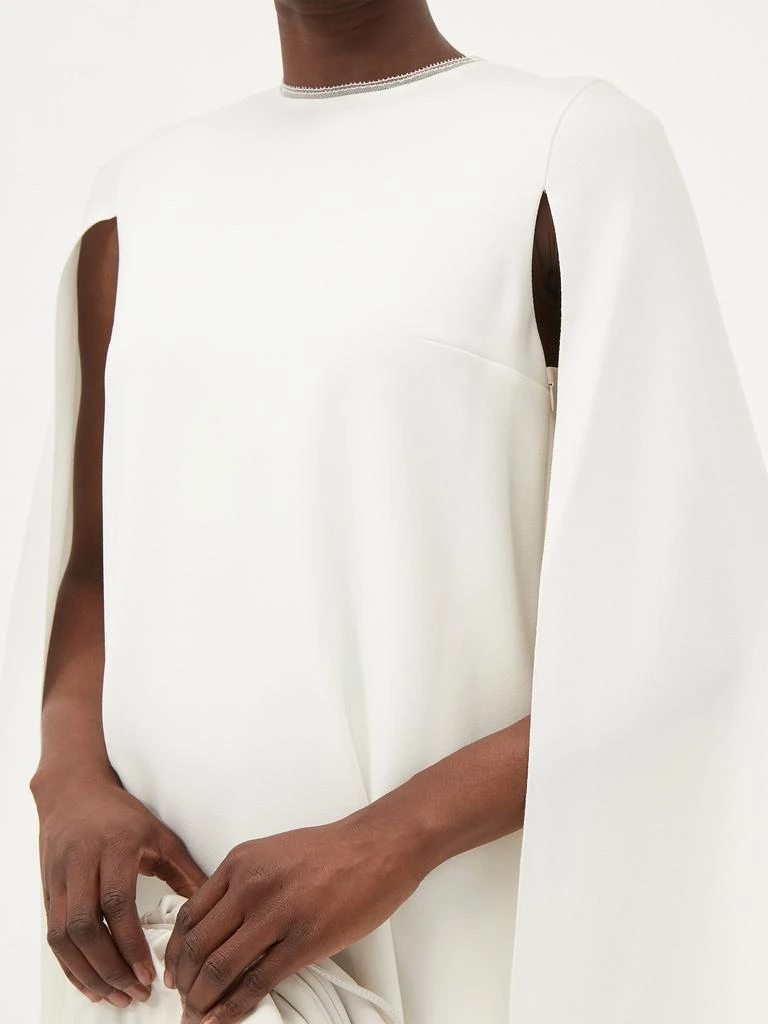 商品ROKSANDA|Twiggy lace-trimmed crepe cape mini dress,价格¥6638,第4张图片详细描述
