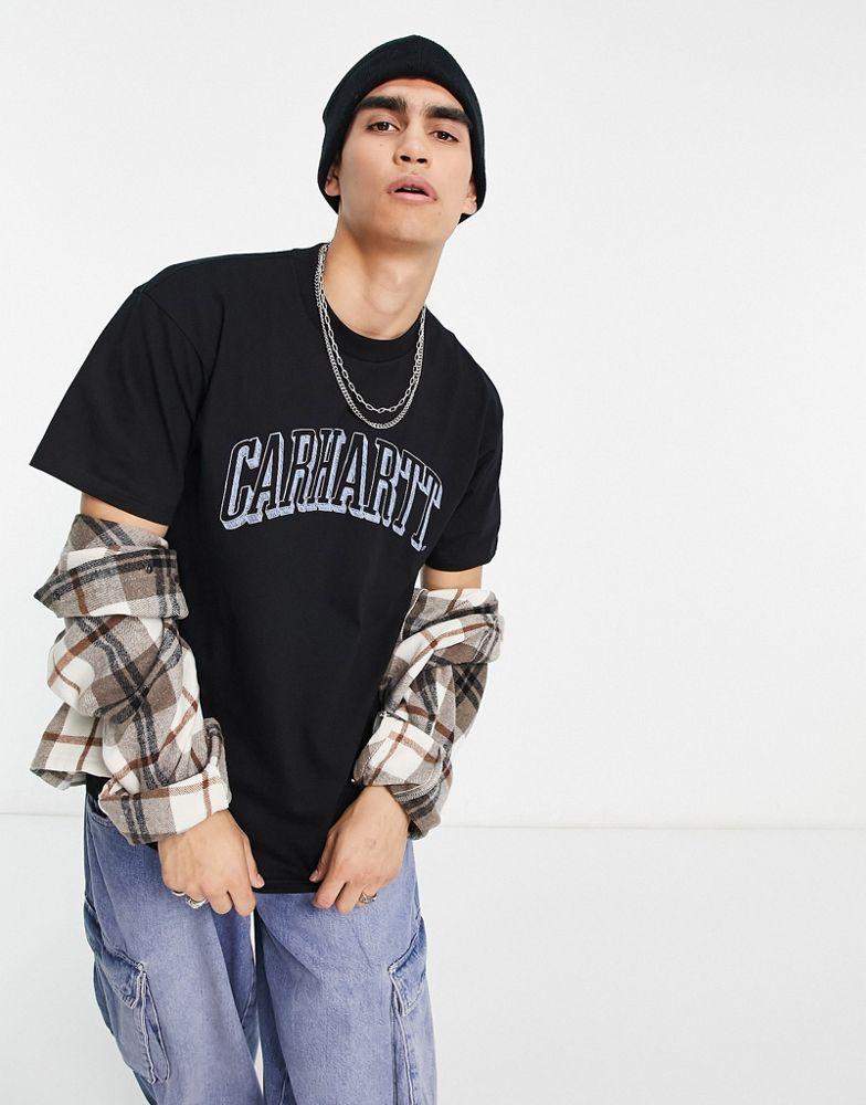 Carhartt WIP scrawl t-shirt in navy商品第1张图片规格展示