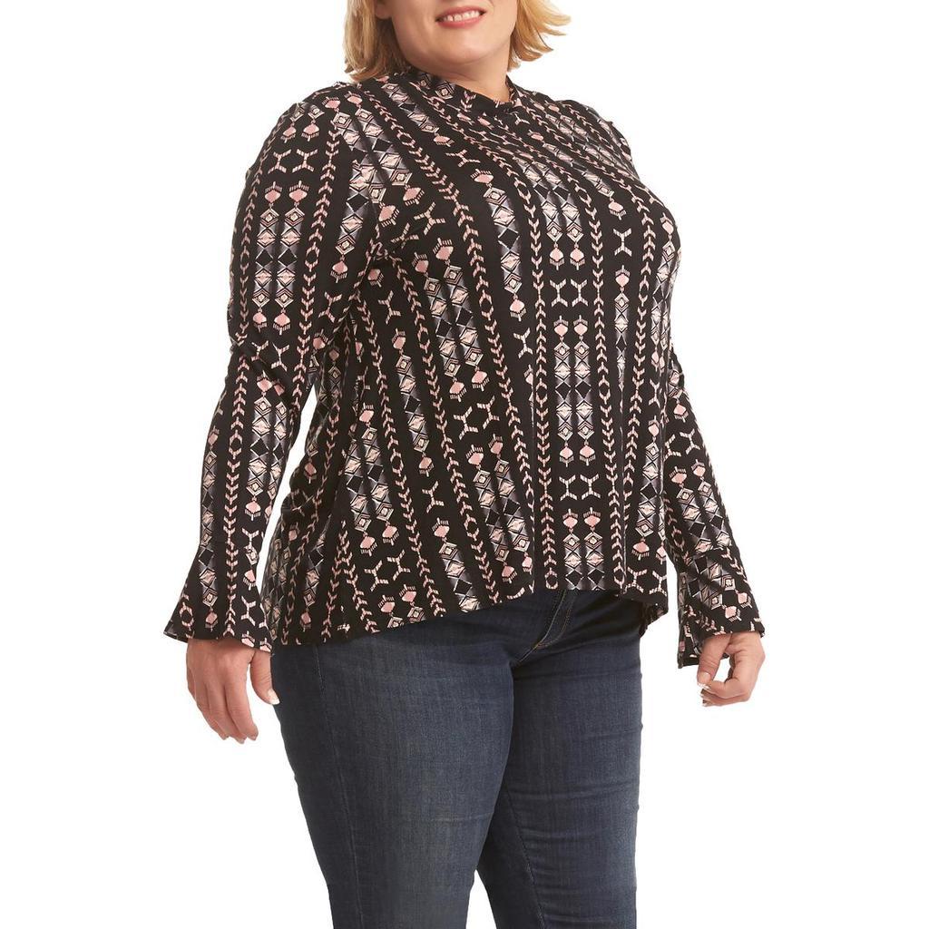 商品Tart|Tart Collections Odette Women's Plus Size Printed Flounce Sleeve Pullover Top,价格¥74,第4张图片详细描述