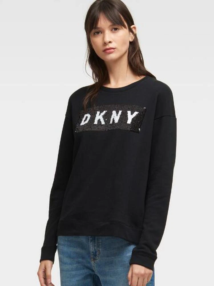 商品DKNY|Sequin Logo Sweatshirt,价格¥444,第4张图片详细描述
