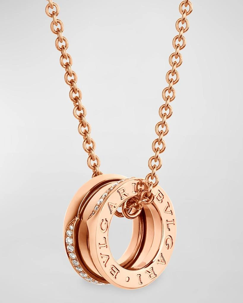 商品BVLGARI|B.Zero1 Rose Gold Wave Diamond Pendant Necklace,价格¥43842,第1张图片