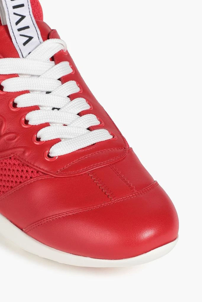 商品Roger Vivier|Viv Match embossed leather and mesh sneakers,价格¥2016-¥2683,第4张图片详细描述