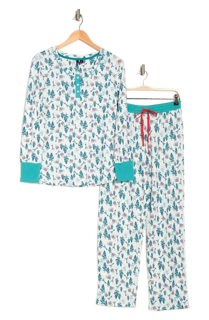 商品Kensie|Hacci Holiday Eiffel Tower Pajama Set,价格¥197,第4张图片详细描述