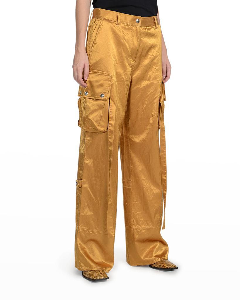 商品Just Cavalli|Satin Wide-Leg Cargo Pants,价格¥5174,第1张图片