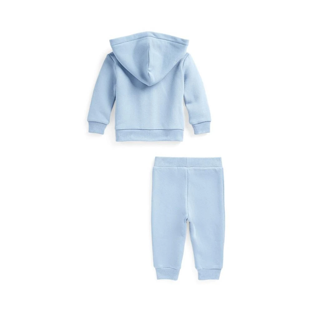 商品Ralph Lauren|Baby Boys Fleece Full Zip Hoodie and Pants Set,价格¥447,第3张图片详细描述