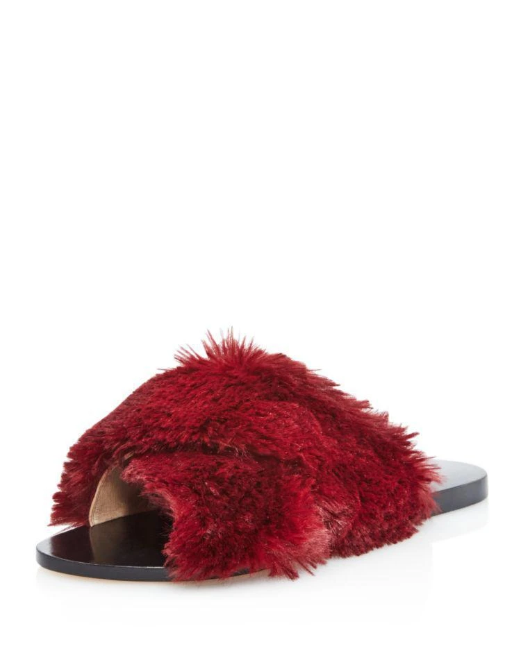 商品Raye|Women's Sid Faux Fur Pool Slide Sandals,价格¥517,第1张图片