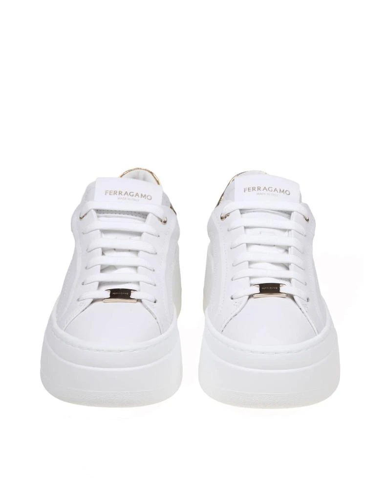 商品Salvatore Ferragamo|Dahlia Sneakers In White Leather,价格¥6006,第3张图片详细描述