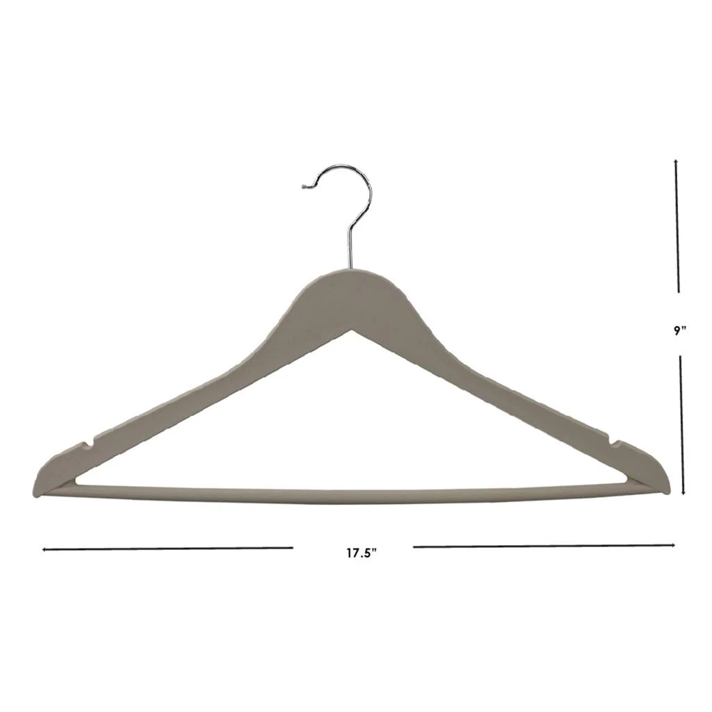 Home Basics Non-Slip Space-Saving Rubberized Plastic Hangers, Cream 商品