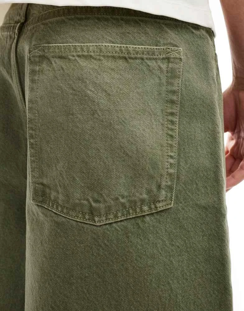商品COLLUSION|COLLUSION X001 antifit jeans in khaki,价格¥295,第4张图片详细描述