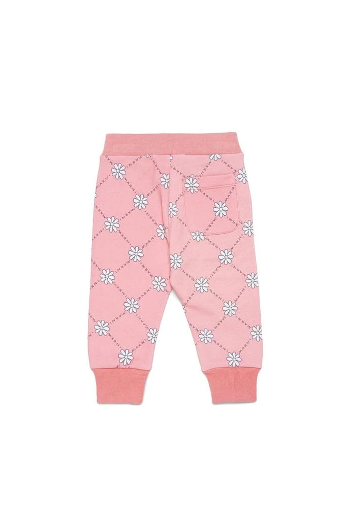 商品Marni|Mp40b Trousers  Peach Pink Cotton Trousers With Daisy Pattern,价格¥665,第2张图片详细描述