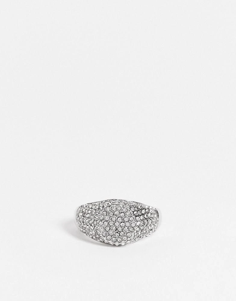 商品Reclaimed Vintage|Reclaimed Vintage inspired unisex y2k sparkly ring in silver,价格¥65,第1张图片
