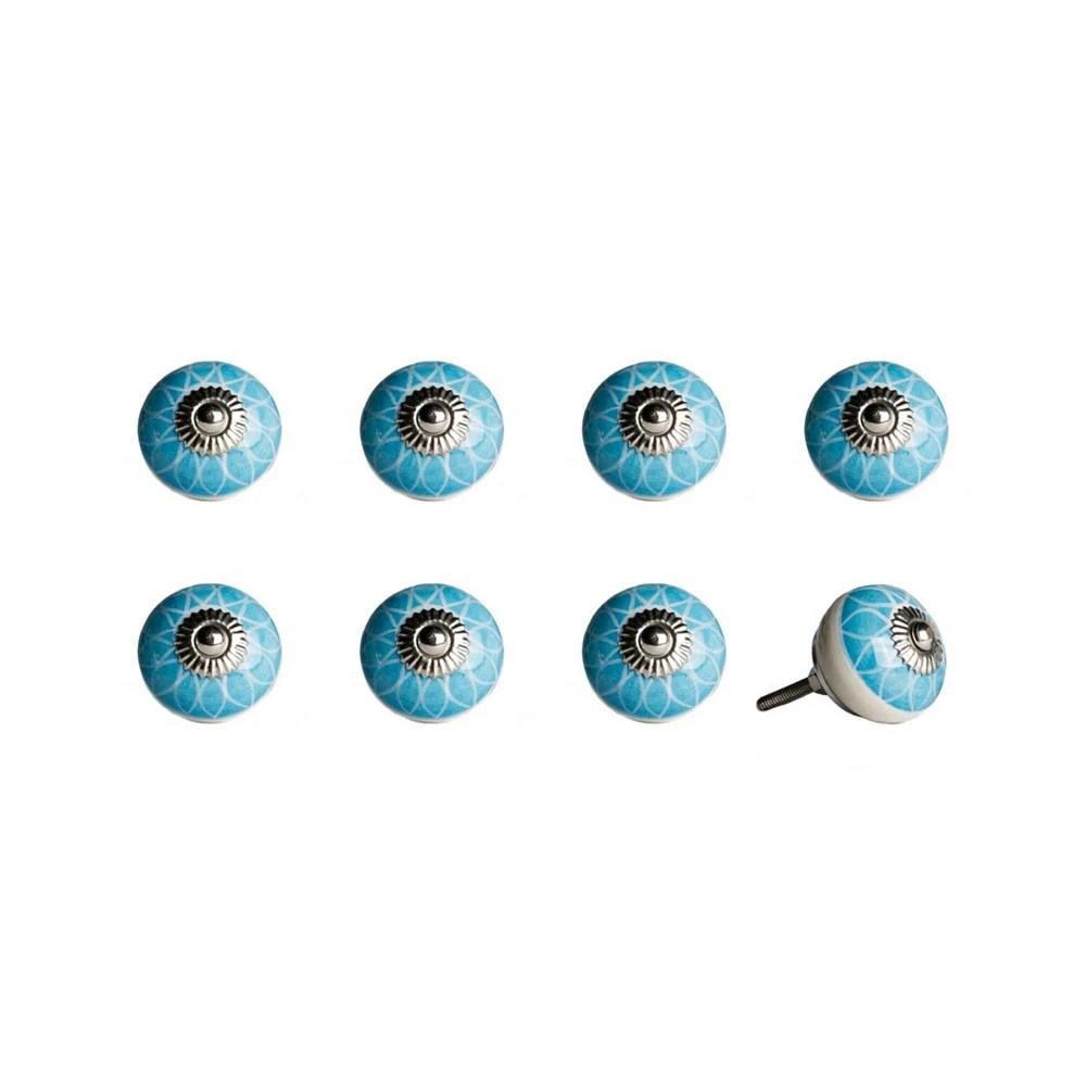 商品KNOB-IT|Handpainted Ceramic Knob Set of 8,价格¥440,第1张图片