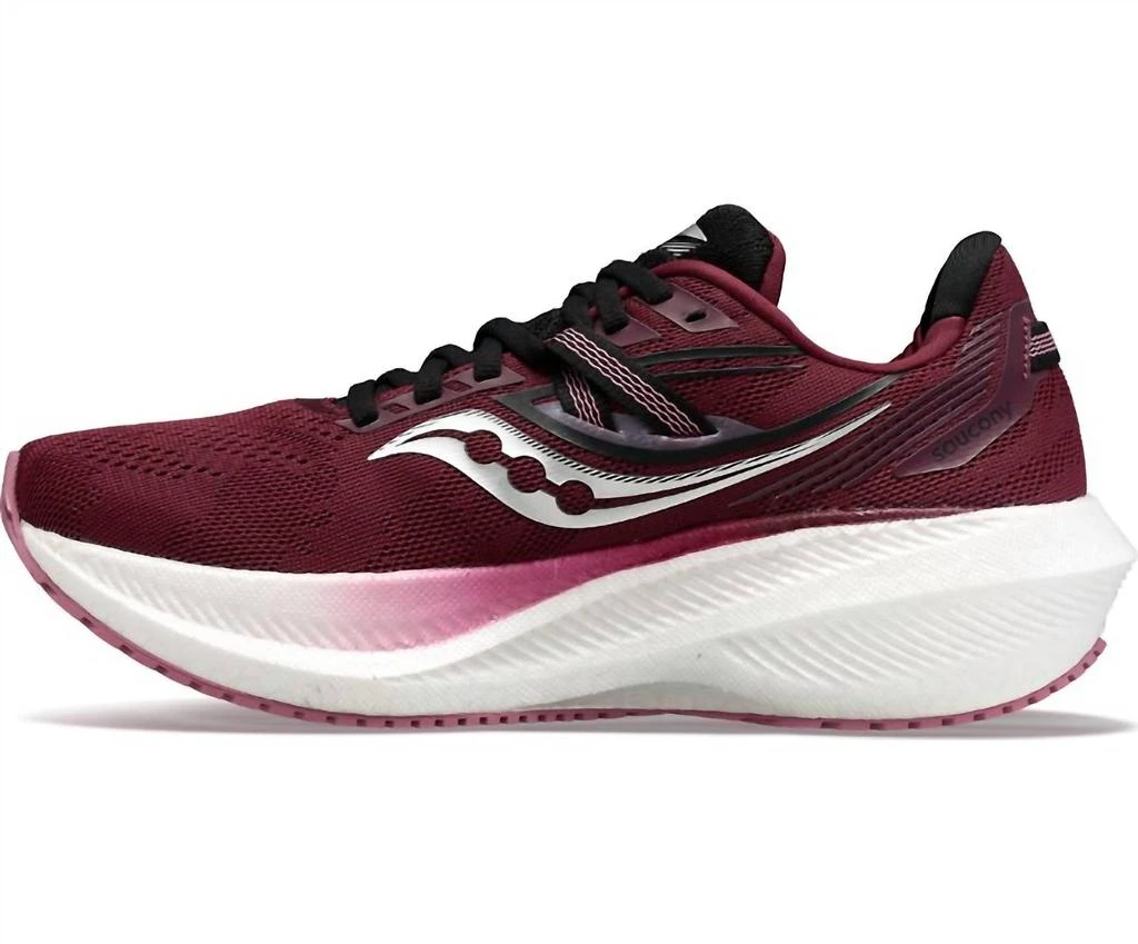 商品Saucony|Women's Triumph 20 Running Shoes - D/wide Width In Sundown/rose,价格¥922,第3张图片详细描述