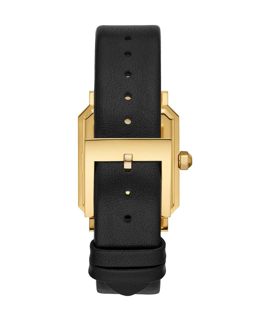 商品Tory Burch|27mm Robinson Leather Watch w/ Moving Logo, Black,价格¥1939,第2张图片详细描述