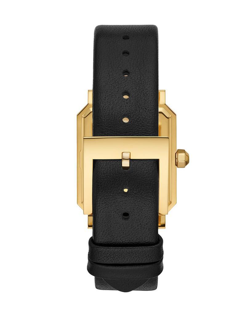 商品Tory Burch|27mm Robinson Leather Watch w/ Moving Logo, Black,价格¥1855,第4张图片详细描述