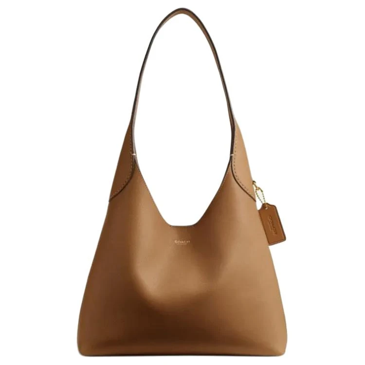 商品[国内直发] Coach|蔻驰 Brooklyn 28 品牌徽标磁扣开合 牛皮革 斜挎单肩包 女款 蜂蜜棕色,价格¥3576,第1张图片