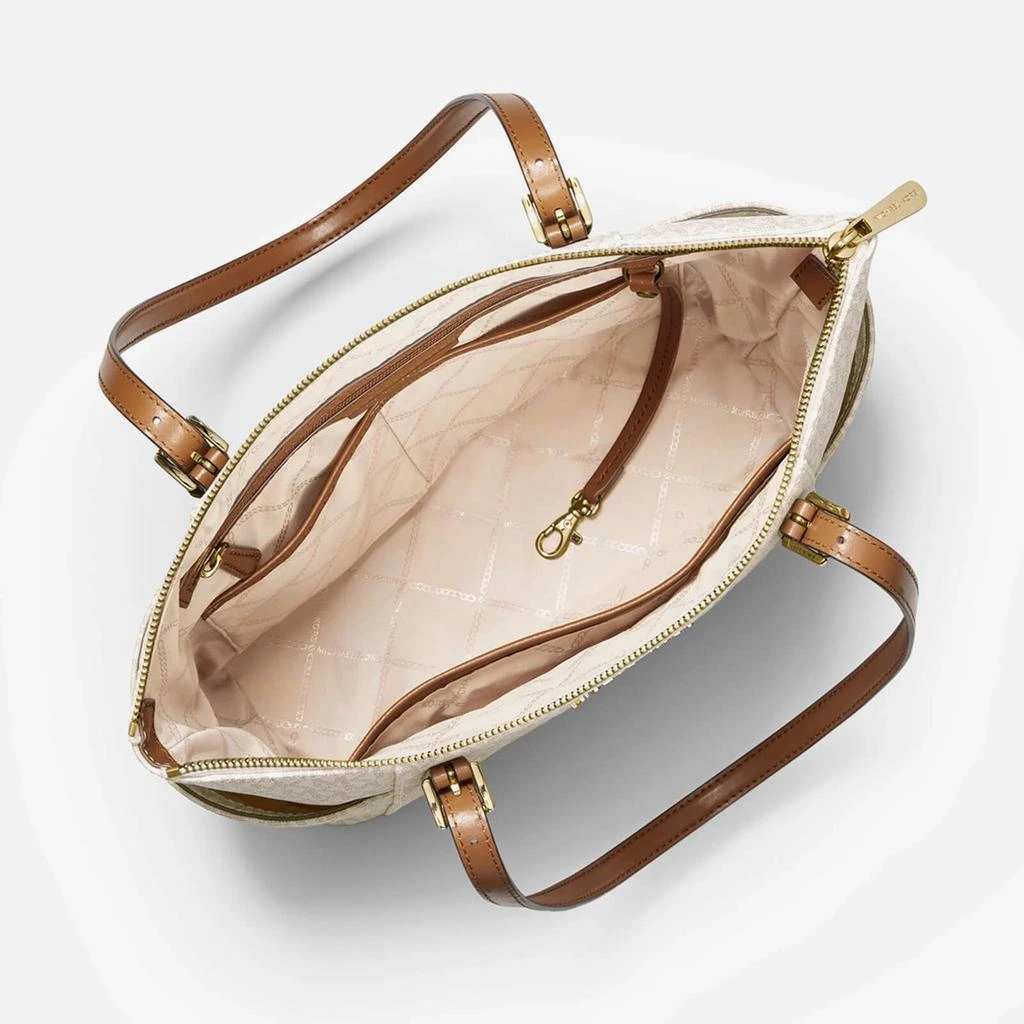 商品Michael Kors|MICHAEL Michael Kors Sinclair Large East West Grab Tote Bag - Vanilla/Acrn,价格¥2509,第3张图片详细描述