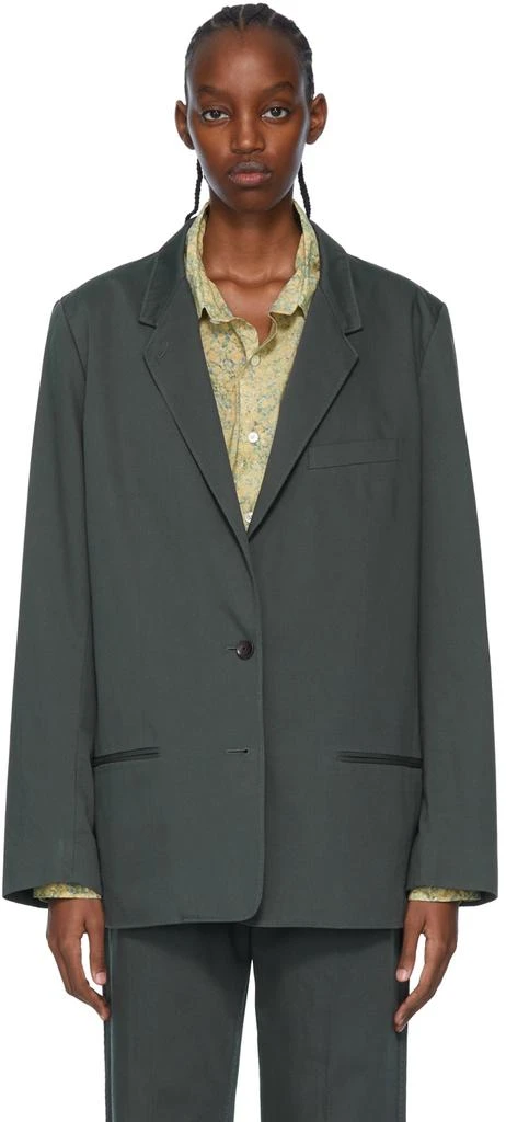 商品Lemaire|Green Cotton Blazer,价格¥1920,第1张图片