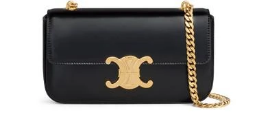 商品Celine|Triomphe Shoulder Bag In Shiny Calfskin with chain,价格¥25399,第1张图片