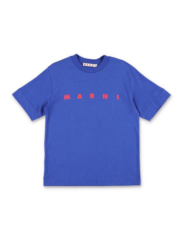 商品Marni|Marni Kids Logo Printed Crewneck T-Shirt,价格¥477,第1张图片