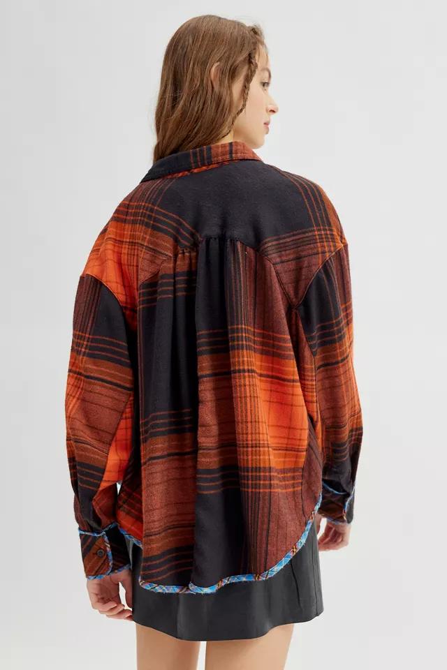 BDG Karl Slouchy Flannel Button-Down Shirt商品第4张图片规格展示