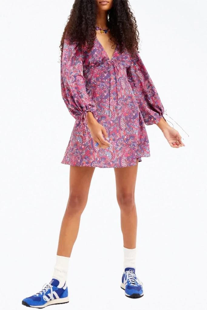 商品For Love & Lemons|Tonya Open-Back Long Sleeve Mini Dress In Purple,价格¥953,第2张图片详细描述