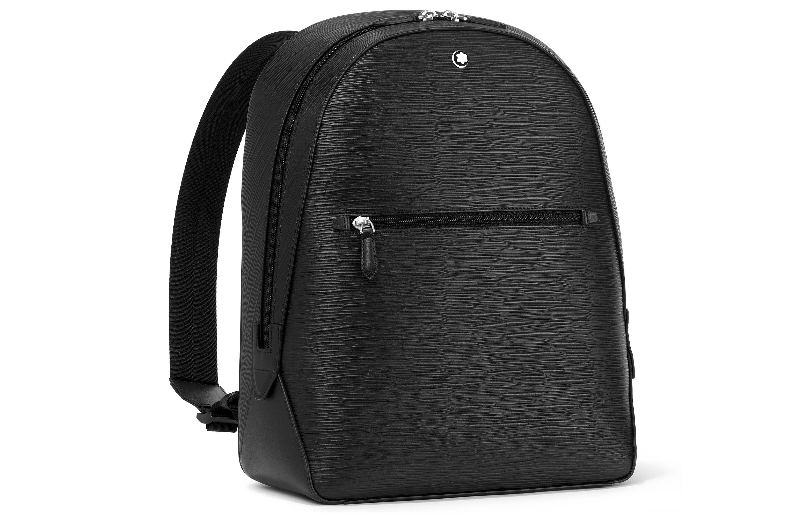商品[国内直发] MontBlanc|万宝龙 大班4810系列 品牌六角白星可调节肩带拉链开合 全粒面牛皮 背包双肩包 小号 男女同款情侣款 黑色,价格¥10845,第3张图片详细描述