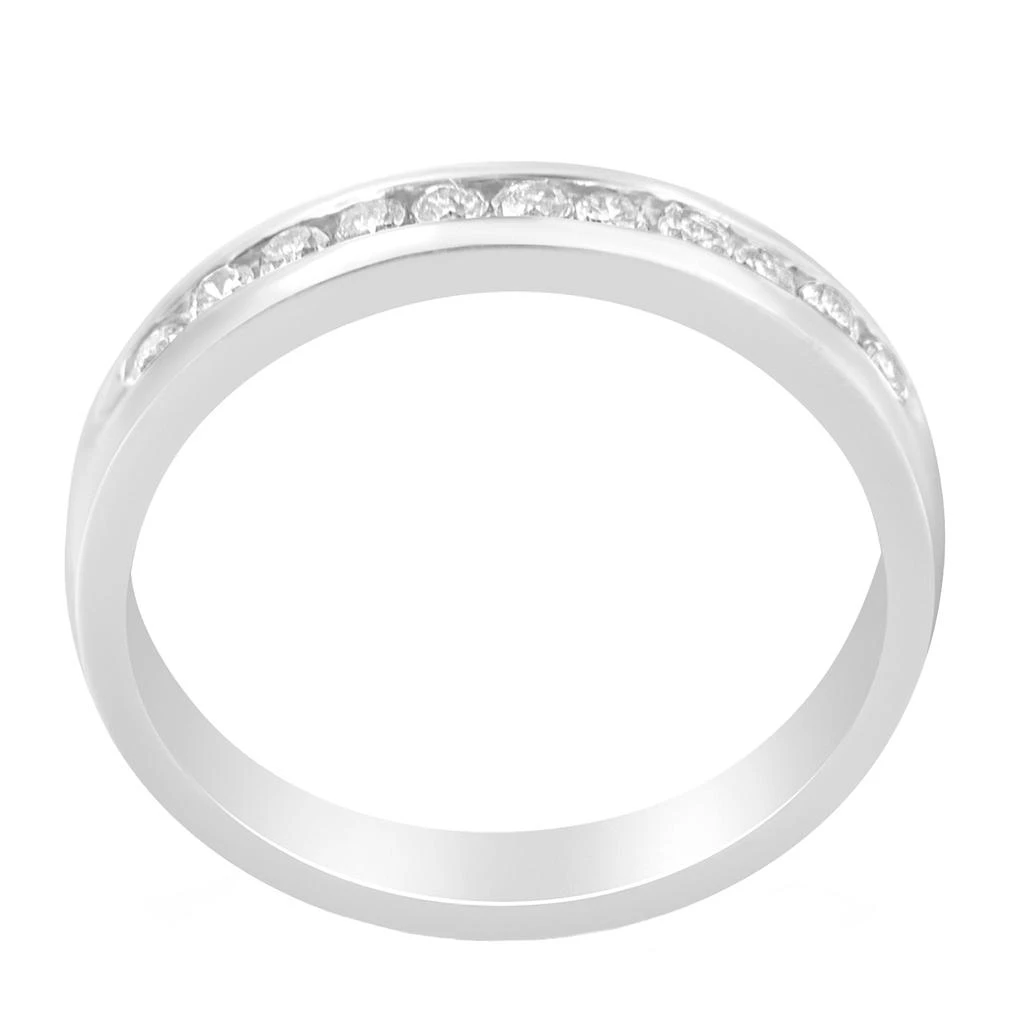 商品Haus of Brilliance|18K White Gold 1/4 Cttw Channel Set Brilliant Round-Cut Diamond Classic 11 Stone Wedding Band Ring,价格¥7661,第2张图片详细描述