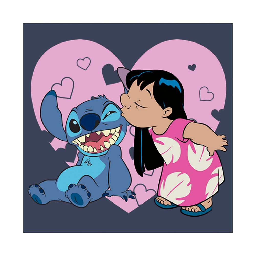 Boy's Lilo & Stitch Valentine's Day Kisses  Child T-Shirt商品第2张图片规格展示