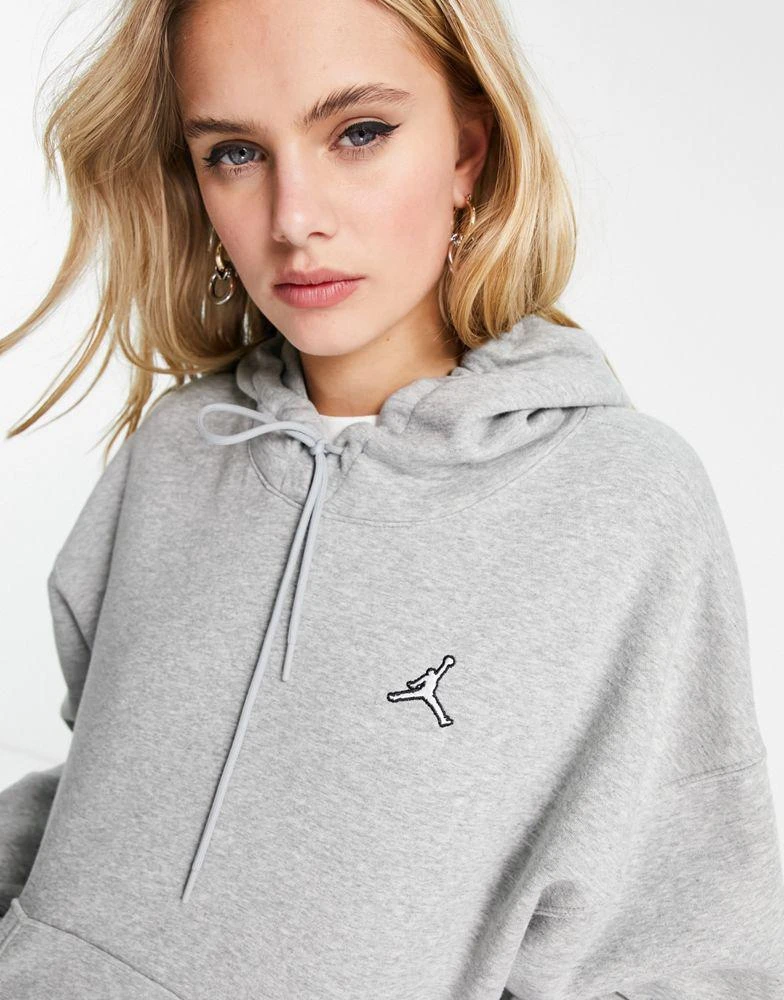 商品Jordan|Jordan Brooklyn fleece hoodie in dark grey heather,价格¥649,第3张图片详细描述