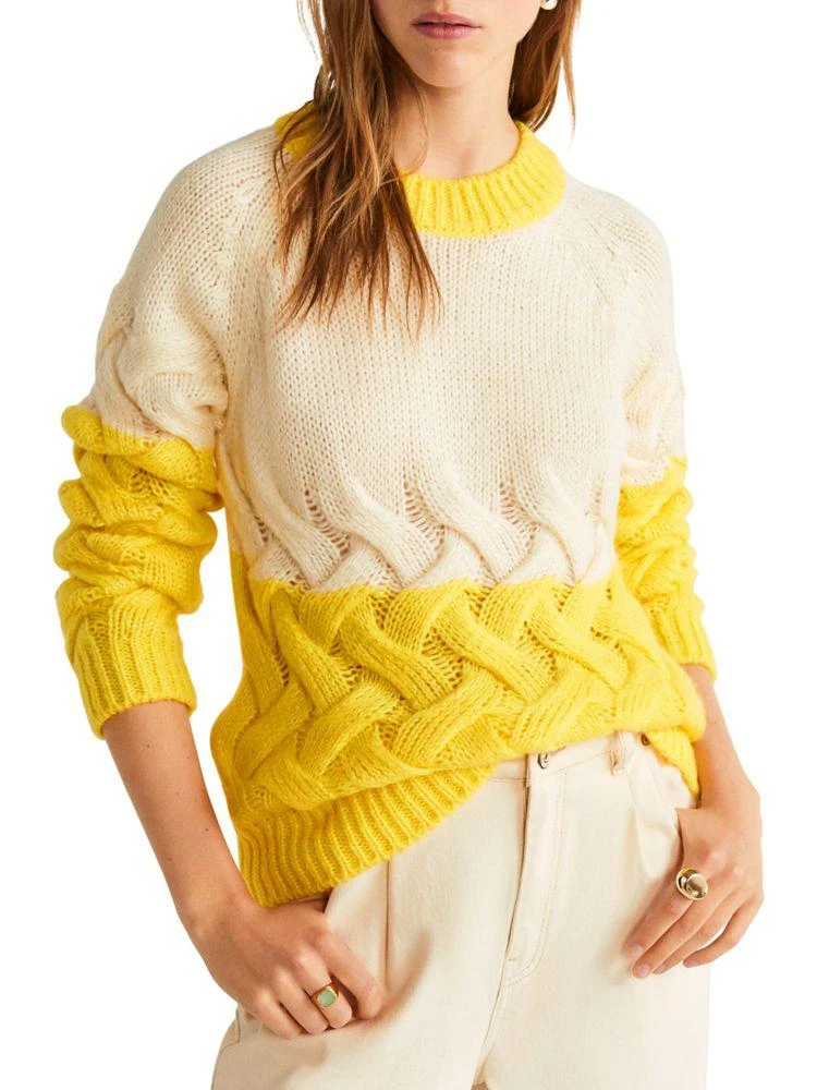 商品Mango|Colorblocked Knit Sweater,价格¥361,第1张图片