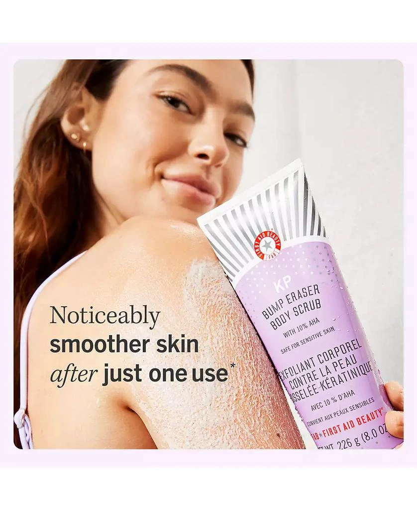 商品First Aid Beauty|KP Bump Eraser Body Scrub with 10% AHA – Body Exfoliant for Keratosis Pilaris, 8.0 oz.,价格¥89,第3张图片详细描述
