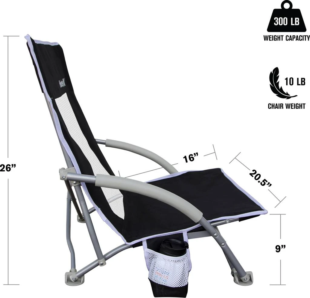 商品Hurley|Hurley Low Sling Folding Beach Chair,价格¥330,第4张图片详细描述