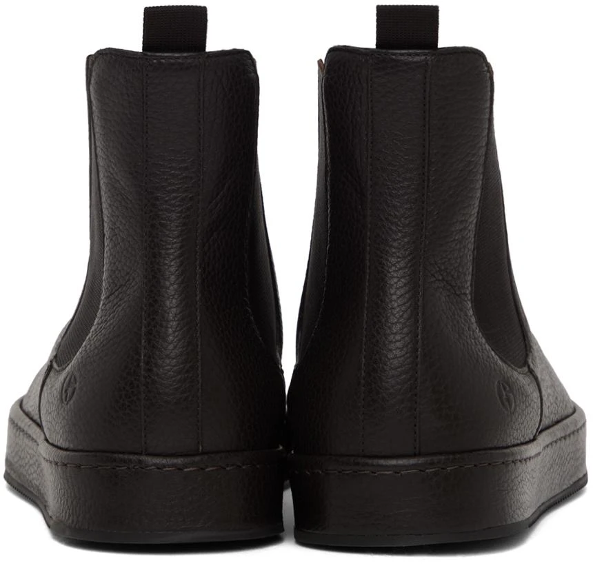 商品Giorgio Armani|Black Moc Toe Chelsea Boots,价格¥3992,第2张图片详细描述