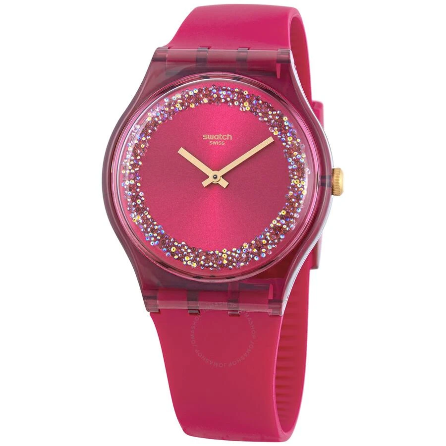 商品Swatch|Ruby Rings Quartz Red Dial Ladies Watch SUOP111,价格¥462,第1张图片