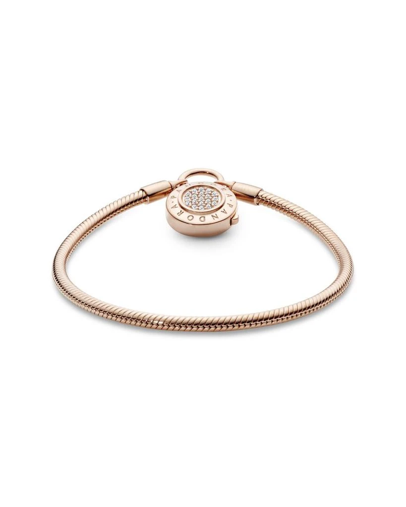 商品PANDORA|Pandora 14K Plated CZ Signature Padlock Bracelet,价格¥957,第2张图片详细描述