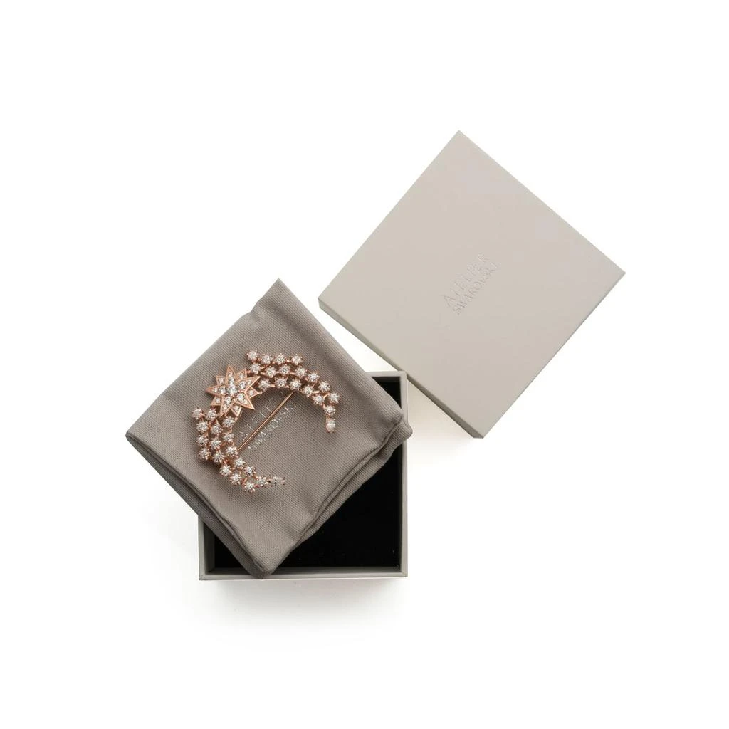 商品Swarovski|Swarovski Moonsun Rose Gold Tone Czech White Crystal Brooch 5489775,价格¥598,第2张图片详细描述