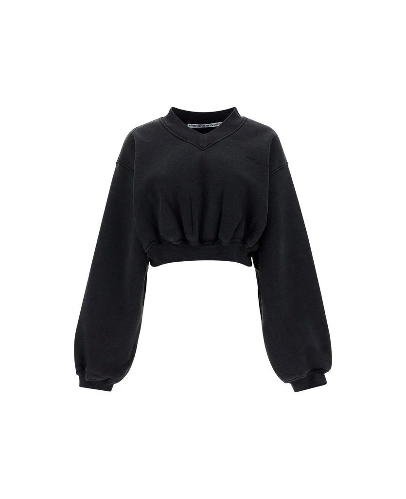 商品Alexander Wang|V-neck Cropped Sweatshirt,价格¥3075,第1张图片