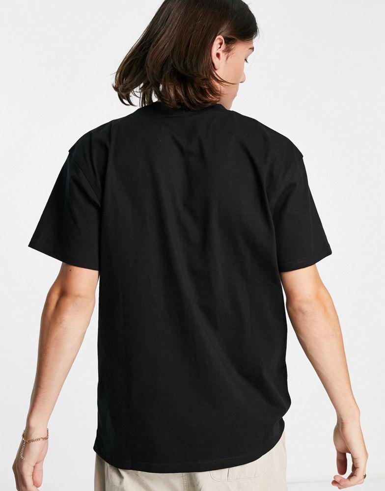 Carhartt WIP american script loose fit t-shirt in black商品第2张图片规格展示