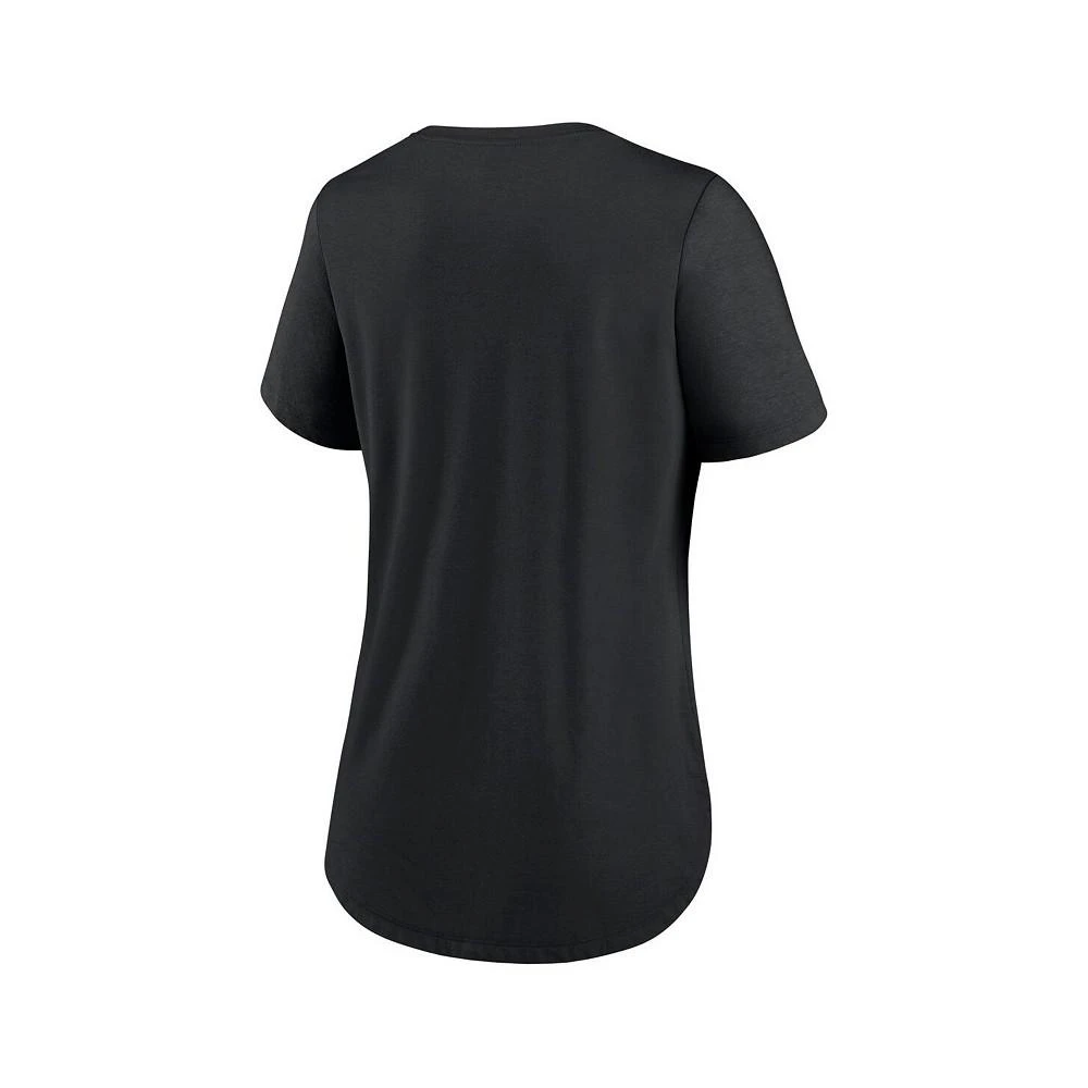 商品NIKE|Women's Black Texas Rangers Big Swoosh Tri-Blend Scoop Neck T-shirt,价格¥264,第2张图片详细描述
