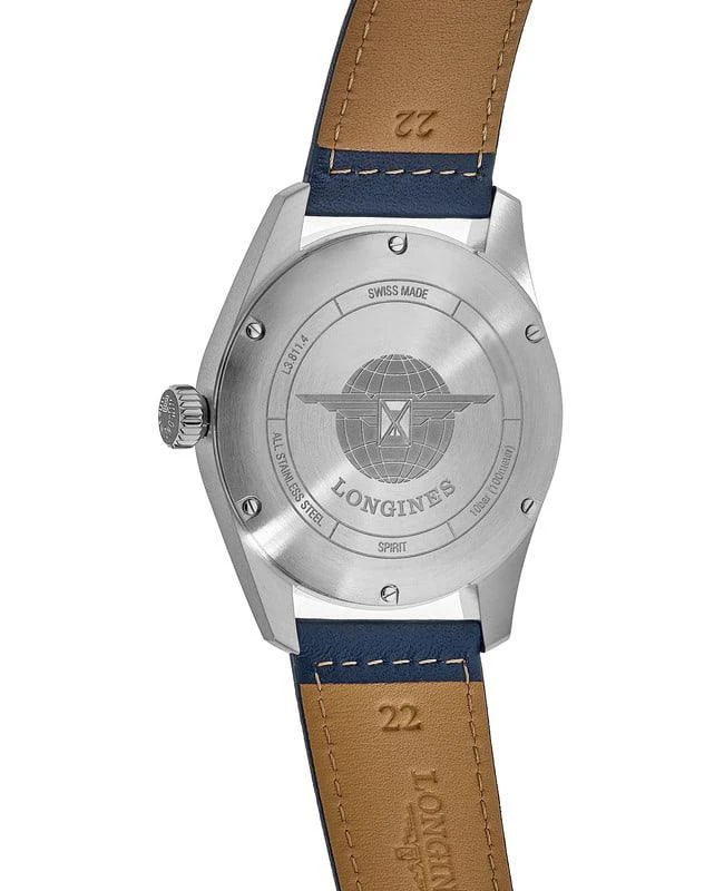 商品Longines|Longines Spirit Blue Dial Leather Strap Men's Watch L3.811.4.93.0,价格¥12946,第2张图片详细描述