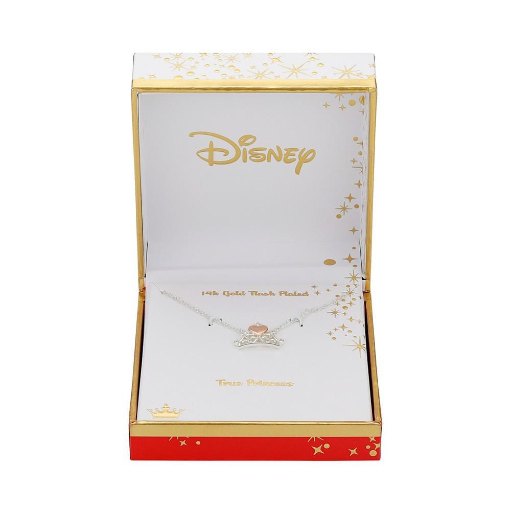 商品Disney|Princess Crown Necklace in 14K Gold Flash Plated,价格¥133,第4张图片详细描述