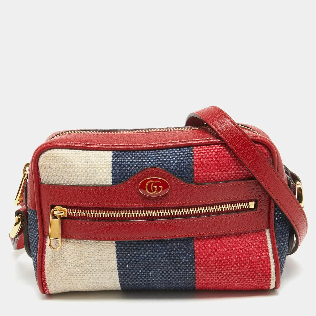 商品[二手商品] Gucci|Gucci Multicolor Canvas and Leather Mini Ophidia Crossbody Bag,价格¥3061,第1张图片