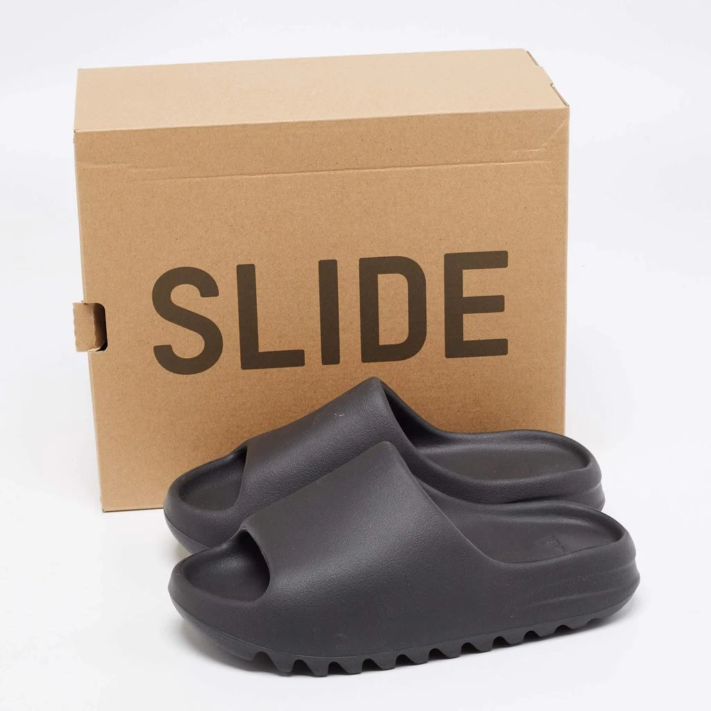 Yeezy x Adidas Black Rubber Onyx Flat Slides Size 37 商品