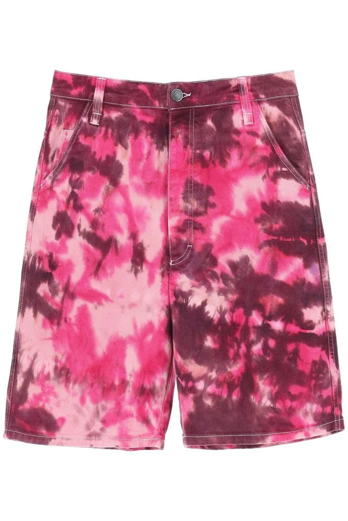 商品AMI|TIE-DYE DENIM BERMUDA SHORTS,价格¥650,第1张图片