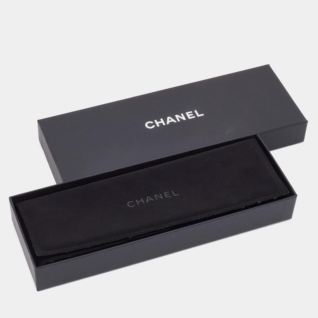 Chanel Gold Tone Logo Mesh Choker Necklace商品第5张图片规格展示