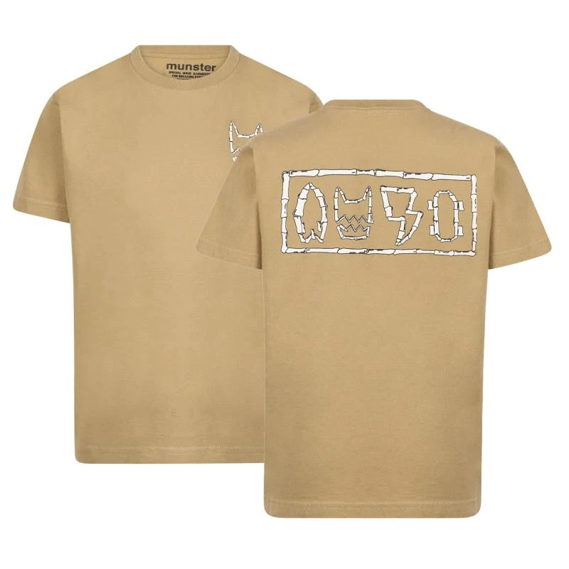 商品Munster|Cotton logo t shirt in dark sand beige,价格¥295,第1张图片