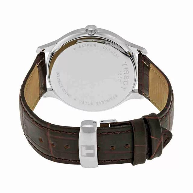 Tissot Tradition Silver Dial Brown Leather Men's Watch T063.610.16.038.00商品第3张图片规格展示