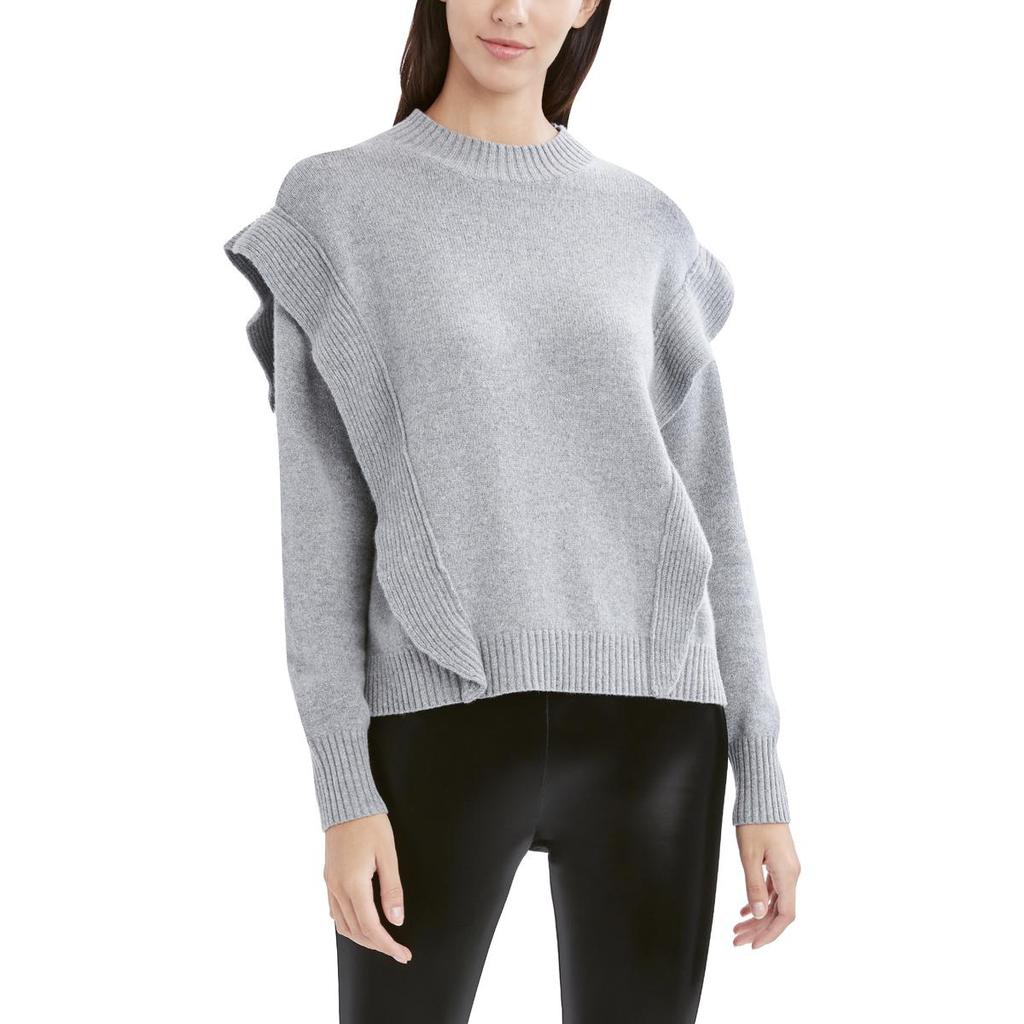 BCBGMAXAZRIA Womens Merino Wool Blend Ribbed Trim Pullover Sweater商品第3张图片规格展示